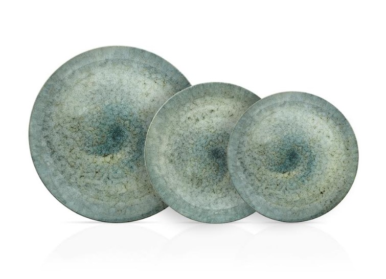 Σερβίτσιο Φαγητού Σετ 20τμχ In-glaze Stoneware Uranus Μπλε-Γκρι CRYSPO TRIO 25.095.40 (Χρώμα: Μπλε, Υλικό: Stoneware) - CRYSPO TRIO - 25.095.40